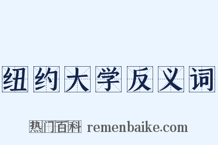 纽约大学反义词是什么意思的图片